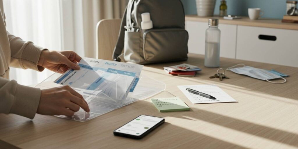 Organize seus documentos antes de sair de casa