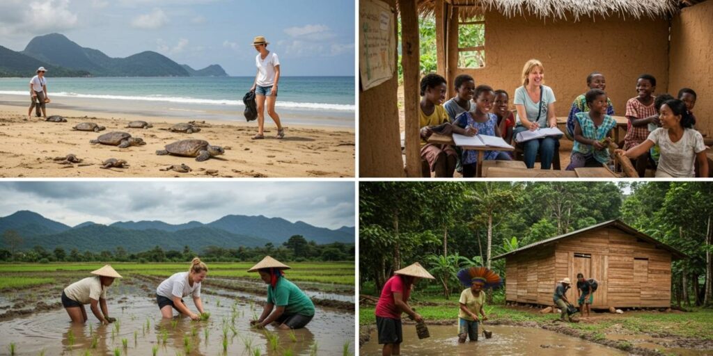 Tipos de Projetos de Volunturismo pelo Mundo